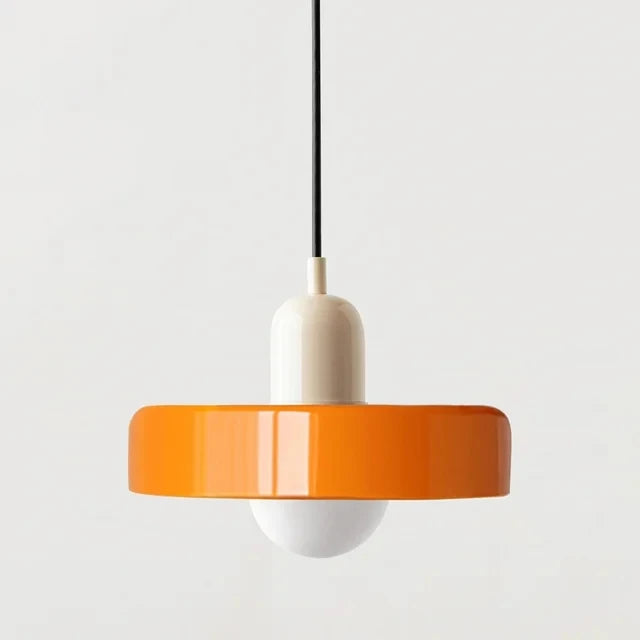 Luminária Pendente Bauhaus | Vidro Colorido Moderno