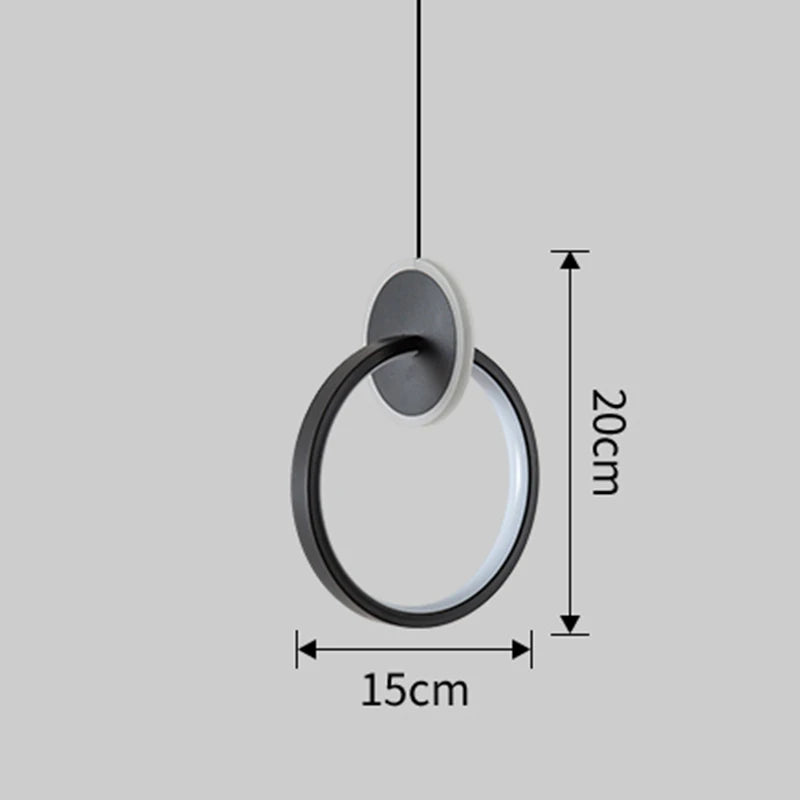 Suspensão Luzes Pingente, Lâmpadas Suspensas, Anel Lustres, Luminaria, Decoração do quarto, Techo