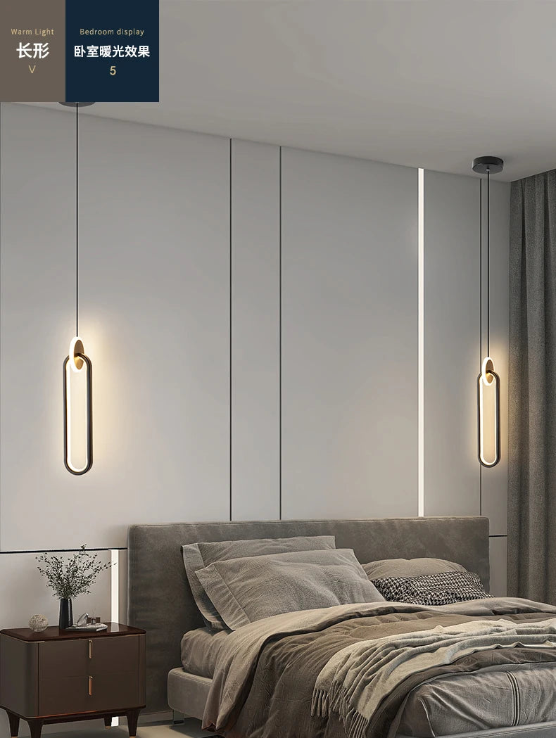 Suspensão Luzes Pingente, Lâmpadas Suspensas, Anel Lustres, Luminaria, Decoração do quarto, Techo