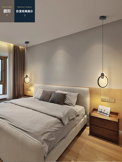 Suspensão Luzes Pingente, Lâmpadas Suspensas, Anel Lustres, Luminaria, Decoração do quarto, Techo