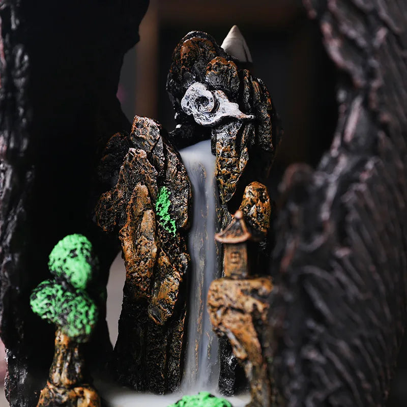 Decoração para casa vaso design ornamento resina artesanato sorte fengshui cachoeira backflow queimador de incenso incensário