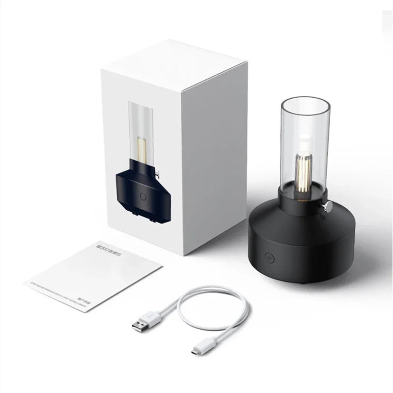 Retro Querosene Lâmpada Aromaterapia Difusor, Umidificador De Ar, Home Room Fragrância, USB Electric Ultrasonic Aroma, Difusor De Óleo Essencial