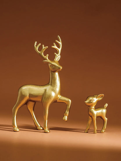 2 peças, decoração do quarto mãe veado bonito crianças decoração do quarto esculturas kawaii esculturas natal decoração para casa estatuetas fawn