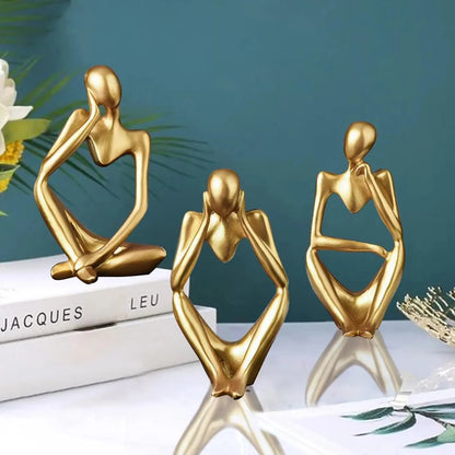 Figuras abstratas de arte escandinava, decoração de casa, mini artesanato, ornamento de entrada de luxo leve, decoração de mesa 1 peça