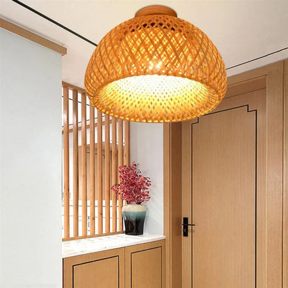 30 rattan vime luz de teto pingente lâmpada sombra decoração do quarto casa lustre bambu madeira arte lustre suspenso luminária