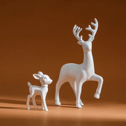 2 peças, decoração do quarto mãe veado bonito crianças decoração do quarto esculturas kawaii esculturas natal decoração para casa estatuetas fawn
