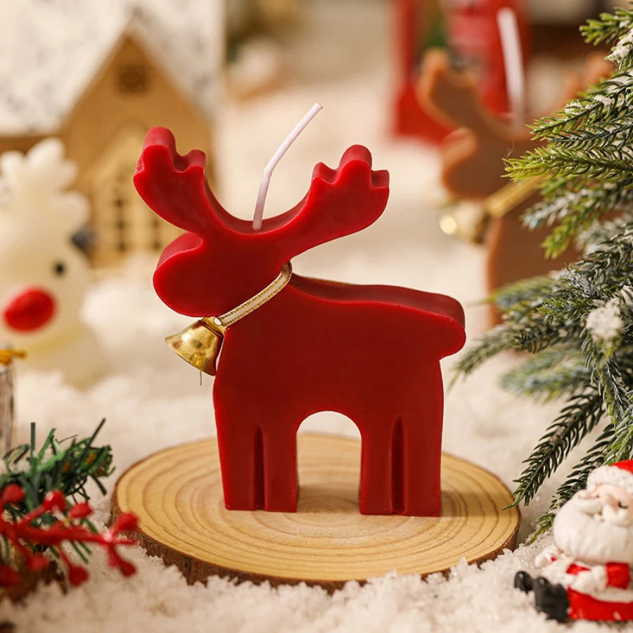 Kit DIY de molde de vela de silicone série de Natal para velas artesanais, sabão, gesso, resina e cozimento; Presentes de férias ideais