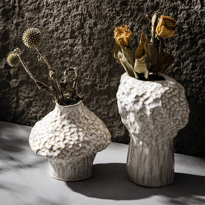 CAPIRON-Vaso Cerâmico Nórdico, Grama Pampas, Flores Secas, Decoração de Casa Acessórios, Sala Mesa, Estante, Decoração Varanda, Quarto