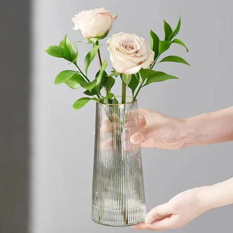 New Creative Nordic Glass Flower Vase Ins Flower Bottle Transparente Hydroponic Vase Garrafa De Vidro para Flores Desktop Decoração