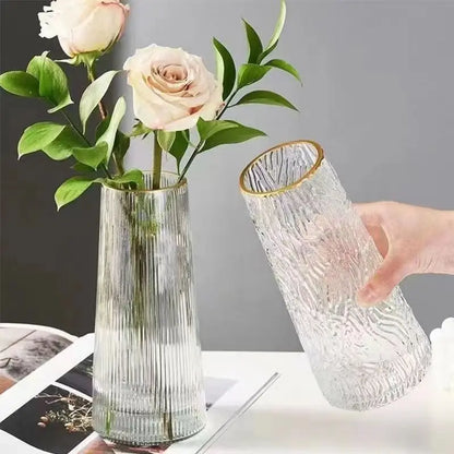 New Creative Nordic Glass Flower Vase Ins Flower Bottle Transparente Hydroponic Vase Garrafa De Vidro para Flores Desktop Decoração