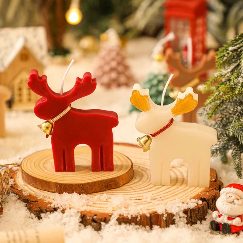 Kit DIY de molde de vela de silicone série de Natal para velas artesanais, sabão, gesso, resina e cozimento; Presentes de férias ideais