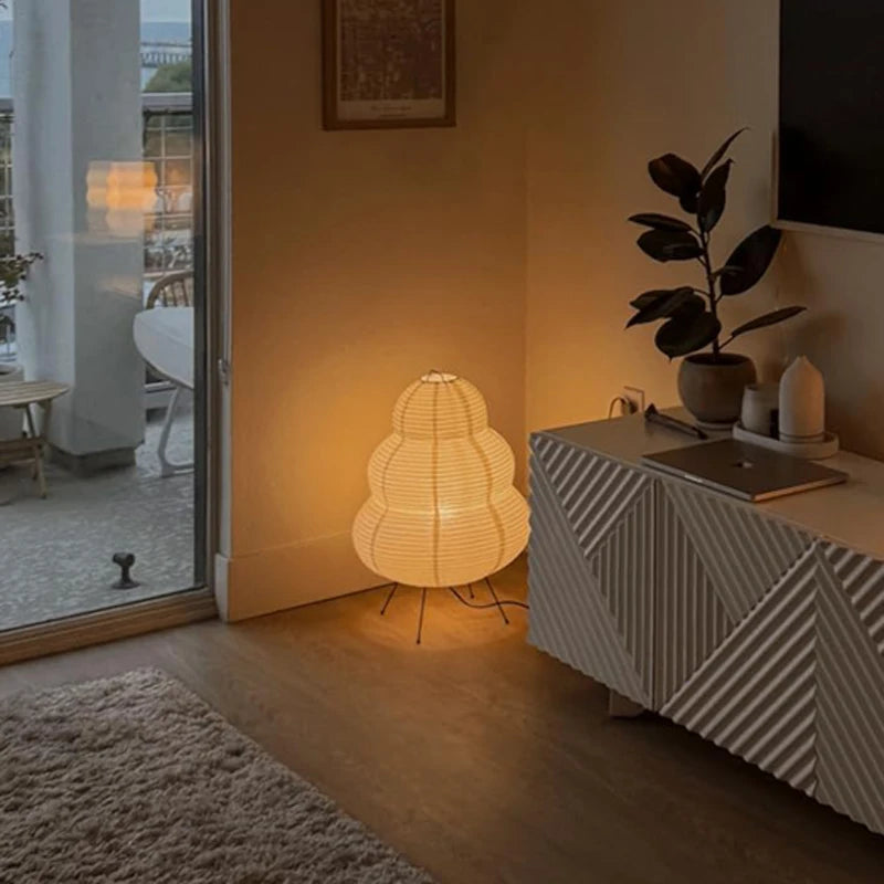 Estilo japonês led arroz lâmpada de mesa tricolor escurecimento casa arte decoração lâmpadas sala estar do hotel quarto cabeceira luz da noite