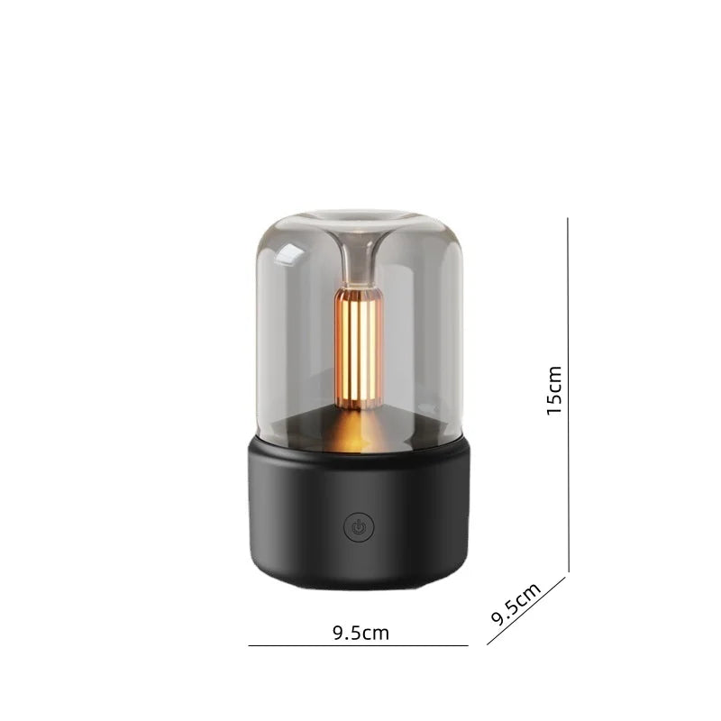 Nova máquina criativa de aromaterapia à luz de velas usb plug in desktop atmosfera lâmpada à luz de velas casa umidificador de aromaterapia