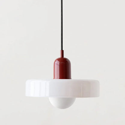 Luminária Pendente Bauhaus | Vidro Colorido Moderno