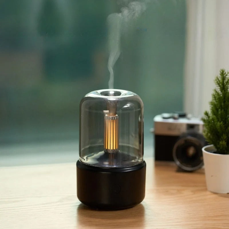 Lâmpada de Aromaterapia com Luz de Velas USB