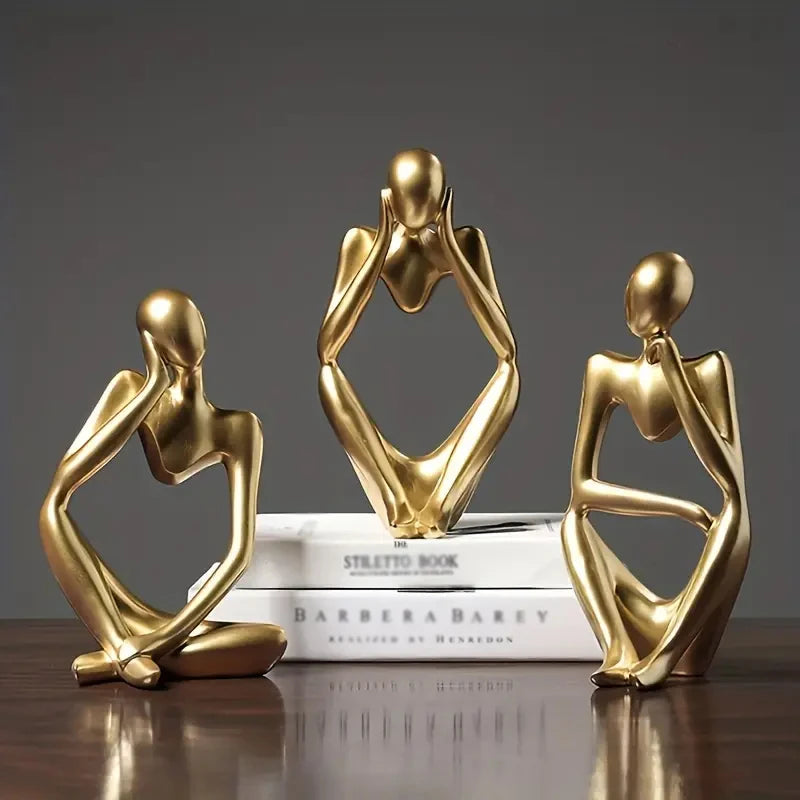 Figuras abstratas de arte escandinava, decoração de casa, mini artesanato, ornamento de entrada de luxo leve, decoração de mesa 1 peça