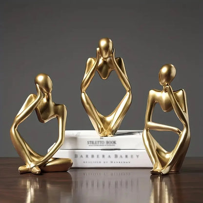 Figuras abstratas de arte escandinava, decoração de casa, mini artesanato, ornamento de entrada de luxo leve, decoração de mesa 1 peça