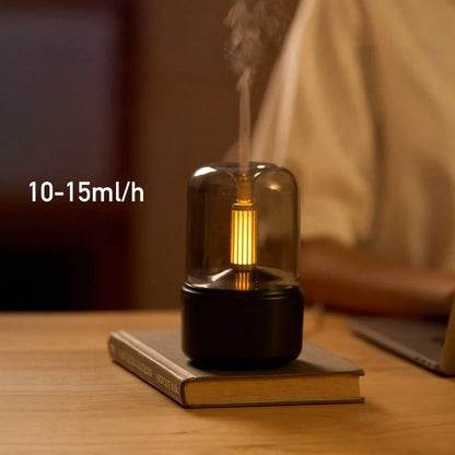 Lâmpada de Aromaterapia com Luz de Velas USB