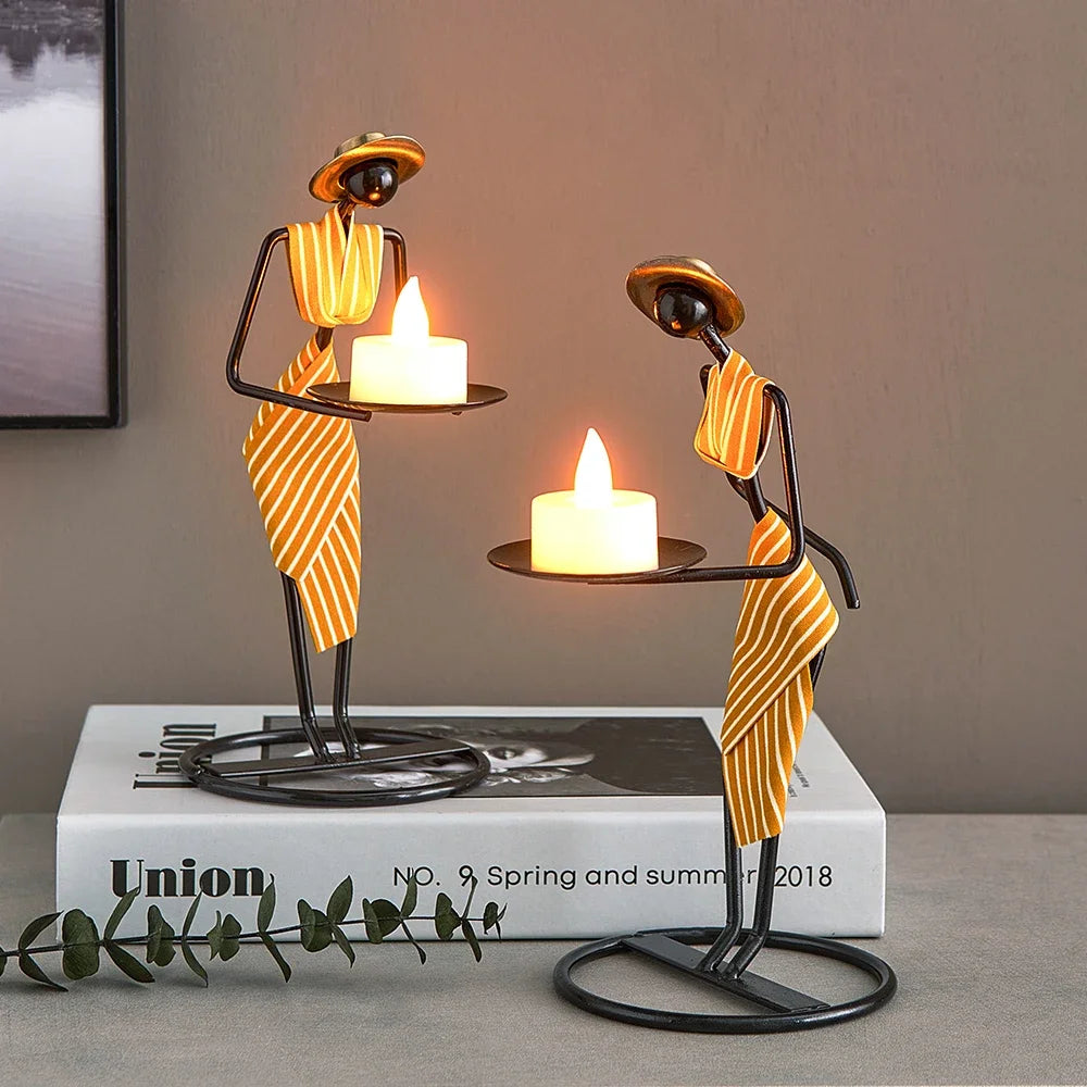 Mesa de casamento individualista, decoração nórdica para casa, retrô, ferro, castiçal, aniversário, natal, café, casa, móveis para casa