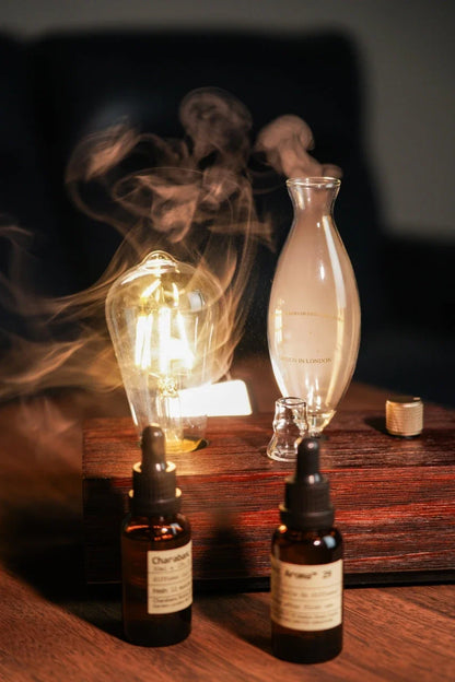 Difusor de óleo essencial puro sem água nebulizador difusor de aromaterapia elétrico de vidro de madeira difusores essenciais de aroma para casa