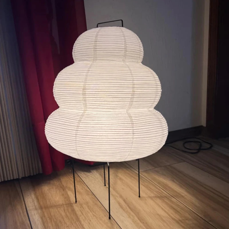 Estilo japonês led arroz lâmpada de mesa tricolor escurecimento casa arte decoração lâmpadas sala estar do hotel quarto cabeceira luz da noite