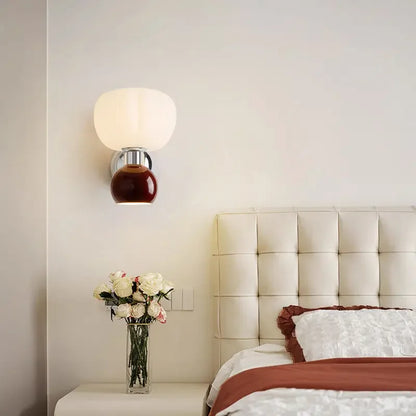 Decoração de parede decoração do quarto estilo creme criativo lâmpada média quarto cabeceira corredor lâmpada varanda cabeça dupla fundo lâmpada parede
