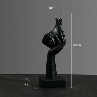 Resina Abstrata Estátua Desktop Ornamentos, Escultura Estatuetas, Luz Nórdica, Arte de Luxo Artesanato, Escritório Home Decor, Cara Caráter