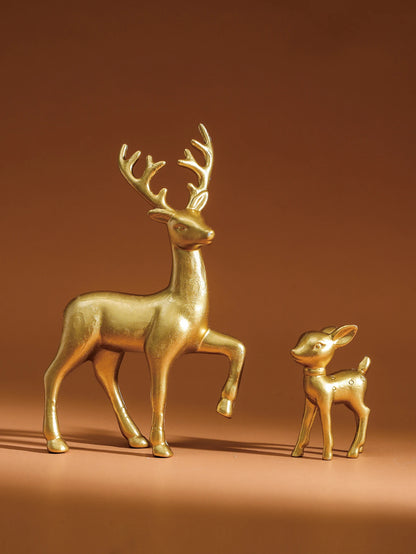 2 peças, decoração do quarto mãe veado bonito crianças decoração do quarto esculturas kawaii esculturas natal decoração para casa estatuetas fawn