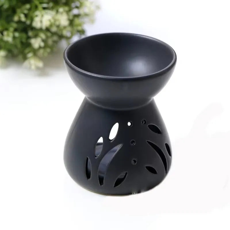 2 em 1 fogão de óleo essencial artesanal cerâmica vela suporte aquecimento quarto nightlight evitar queima seca yoga spa queimador incenso