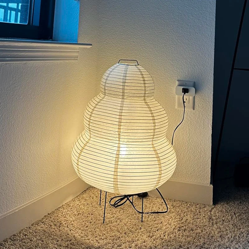Estilo japonês led arroz lâmpada de mesa tricolor escurecimento casa arte decoração lâmpadas sala estar do hotel quarto cabeceira luz da noite