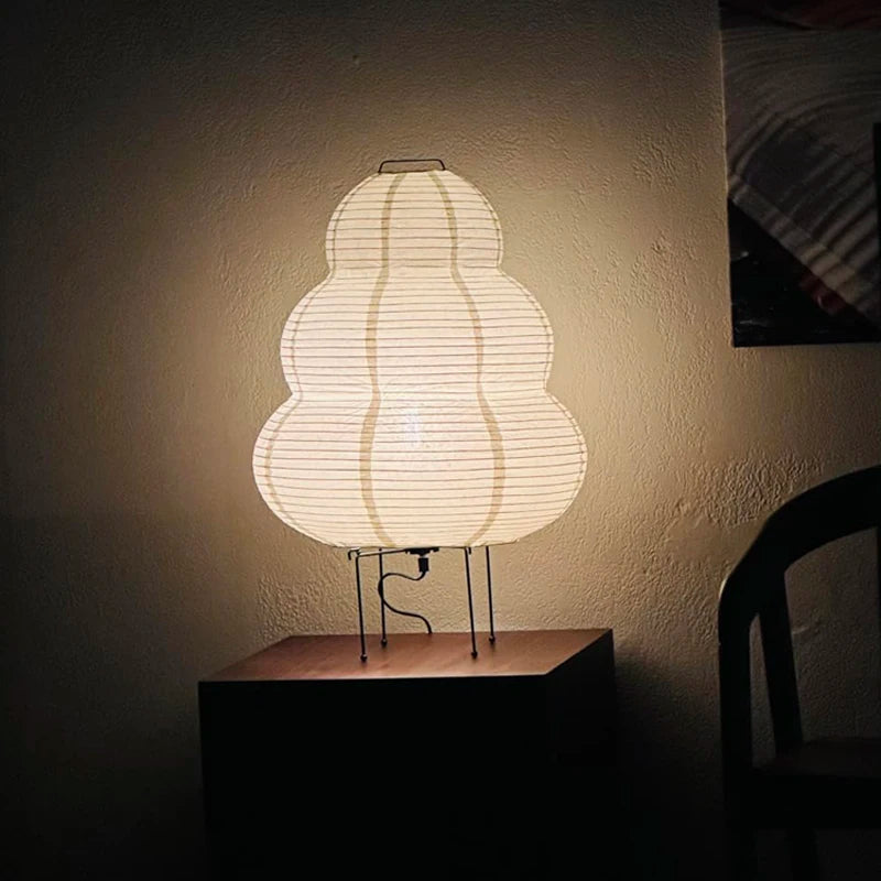Estilo japonês led arroz lâmpada de mesa tricolor escurecimento casa arte decoração lâmpadas sala estar do hotel quarto cabeceira luz da noite