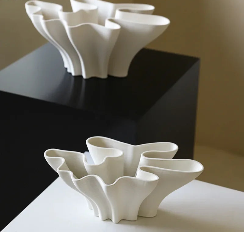 Vaso Cerâmico Em Forma Floral Vasos Hidroponia, Decoração De Mesa, Arranjo De Flores, Vasos De Artesanato Moderno, Decoração Estética Do Quarto