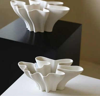Vaso Cerâmico Em Forma Floral Vasos Hidroponia, Decoração De Mesa, Arranjo De Flores, Vasos De Artesanato Moderno, Decoração Estética Do Quarto
