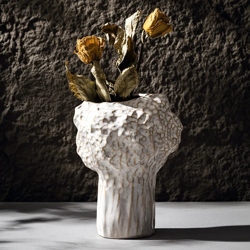 CAPIRON-Vaso Cerâmico Nórdico, Grama Pampas, Flores Secas, Decoração de Casa Acessórios, Sala Mesa, Estante, Decoração Varanda, Quarto