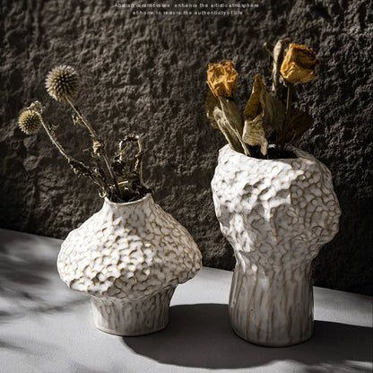 CAPIRON-Vaso Cerâmico Nórdico, Grama Pampas, Flores Secas, Decoração de Casa Acessórios, Sala Mesa, Estante, Decoração Varanda, Quarto