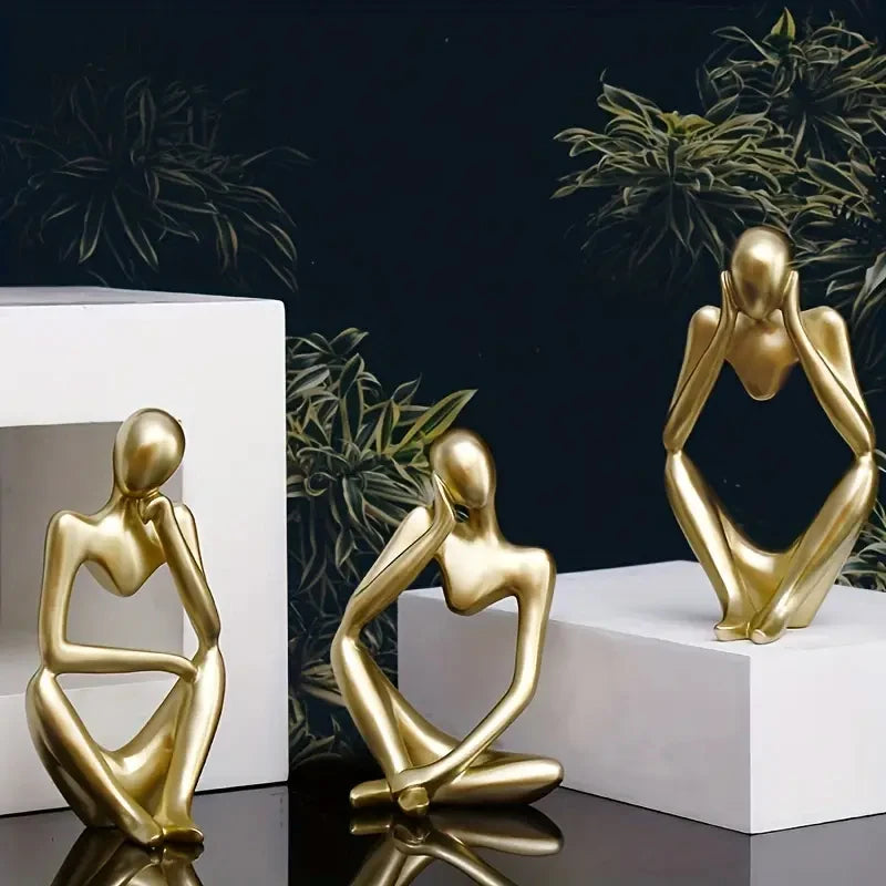 Figuras abstratas de arte escandinava, decoração de casa, mini artesanato, ornamento de entrada de luxo leve, decoração de mesa 1 peça
