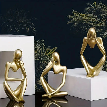 Figuras abstratas de arte escandinava, decoração de casa, mini artesanato, ornamento de entrada de luxo leve, decoração de mesa 1 peça