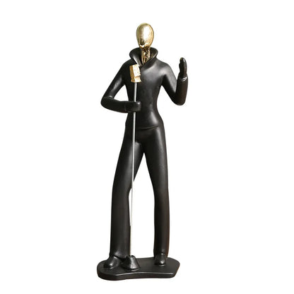 Abstrato Música Dança Escultura, Músico Figura Ornamento, Criativo Resina, Desktop, Jazz Band Personagens, Figurinhas Musicais