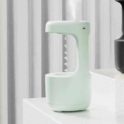Umidificador de gotas de água anti-gravidade com display de relógio LED, tecnologia preta criativa - para decoração de casa, presentes para amigos
