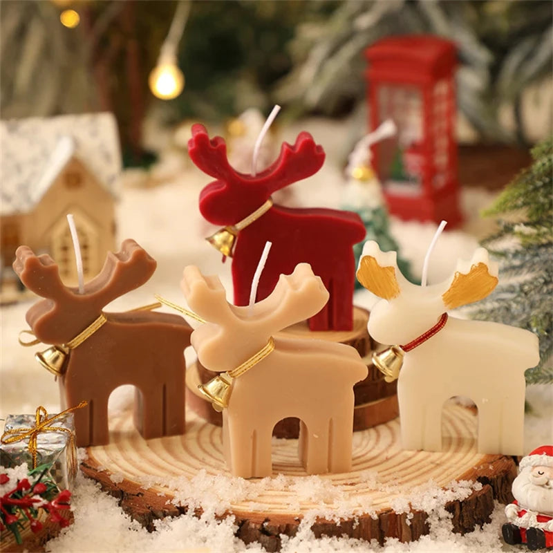 Kit DIY de molde de vela de silicone série de Natal para velas artesanais, sabão, gesso, resina e cozimento; Presentes de férias ideais