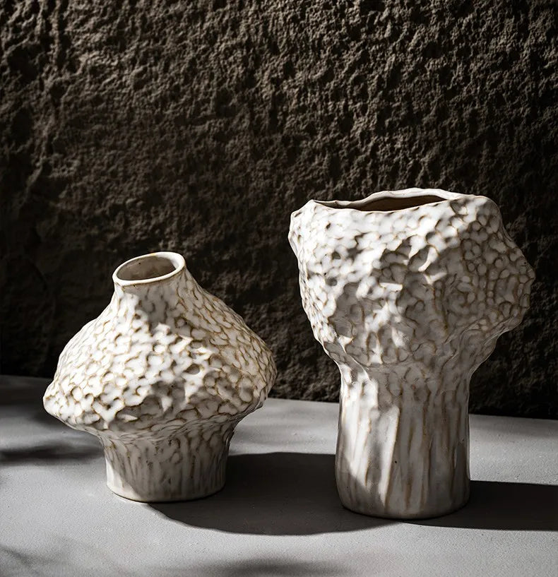 CAPIRON-Vaso Cerâmico Nórdico, Grama Pampas, Flores Secas, Decoração de Casa Acessórios, Sala Mesa, Estante, Decoração Varanda, Quarto