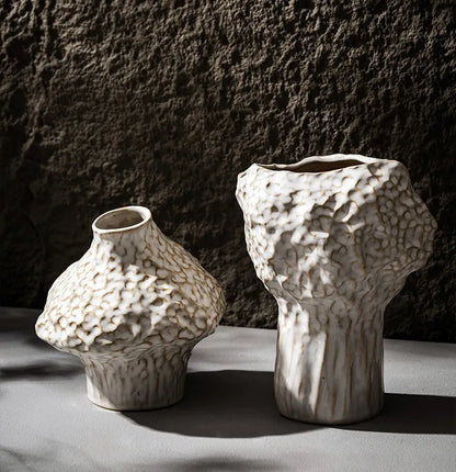 CAPIRON-Vaso Cerâmico Nórdico, Grama Pampas, Flores Secas, Decoração de Casa Acessórios, Sala Mesa, Estante, Decoração Varanda, Quarto