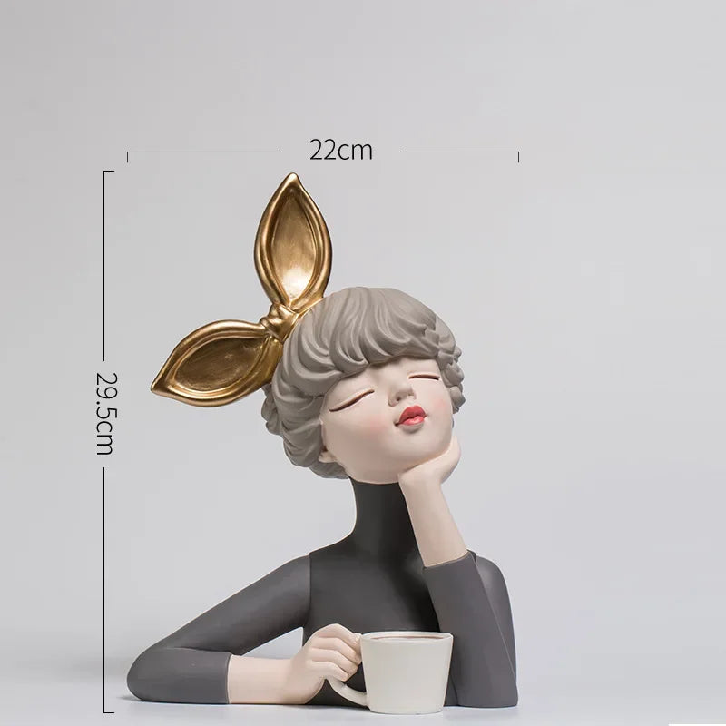 Estatuetas nórdicas de fada borboleta, acessórios de decoração de quarto, artesanato de penteadeira kawaii, estátua, presente de aniversário para menina