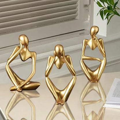 Figuras abstratas de arte escandinava, decoração de casa, mini artesanato, ornamento de entrada de luxo leve, decoração de mesa 1 peça