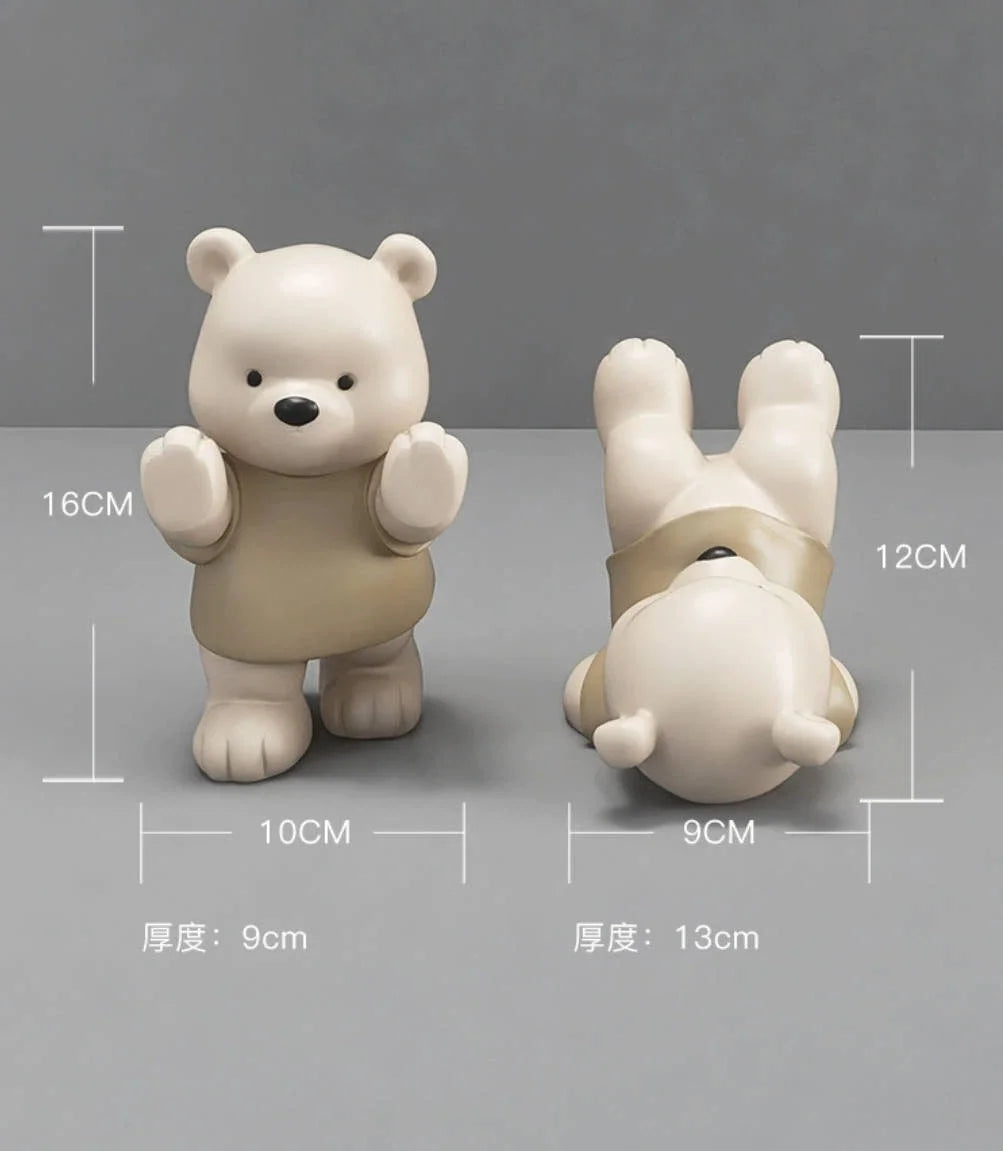 Estatueta De Fim Do Livro De Urso, Estilo Creme, Little Decorações, Sala De Estar, Corredor, Armário De Vinho, Estante, Decoração De Casa, Presente De Aniversário, Bonito