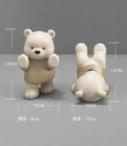 Estatueta De Fim Do Livro De Urso, Estilo Creme, Little Decorações, Sala De Estar, Corredor, Armário De Vinho, Estante, Decoração De Casa, Presente De Aniversário, Bonito