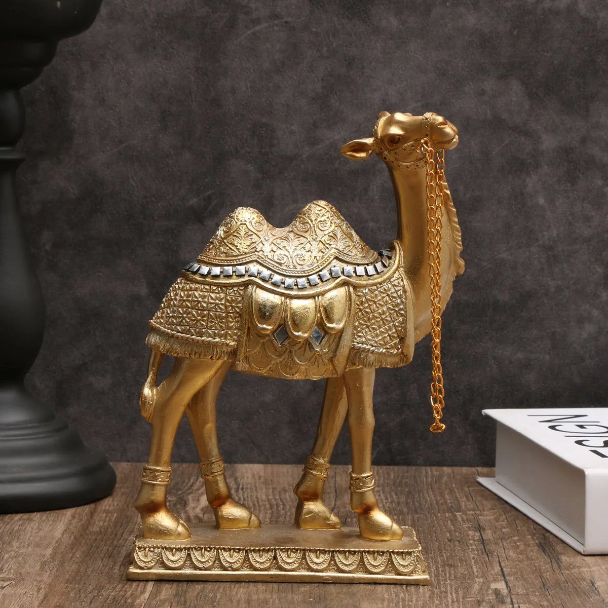 Indoor Camel Statue with Light, Classic Luxury Art, item decorativo para o Natal, Halloween, Hanukkah, Thanksgiving, Dia dos Namorados