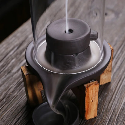 Areia roxa Tempo Vem De Volta Fluxo Incenso Burner Decoração-Interior Aroma Difusor Pedra Moagem Incenso Pedestal Artesanato  Criativo Efeito Curativo Psicológico Candle Incense Pedestal Adequado para Presente Dando