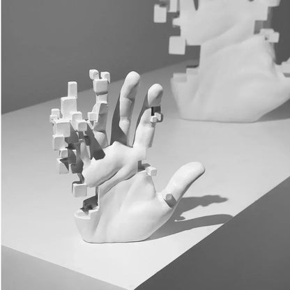 Estátua de mão artística abstrata, acessórios de decoração para casa, escultura artística, estatueta nórdica, minimalismo moderno, estante, mesa de quarto