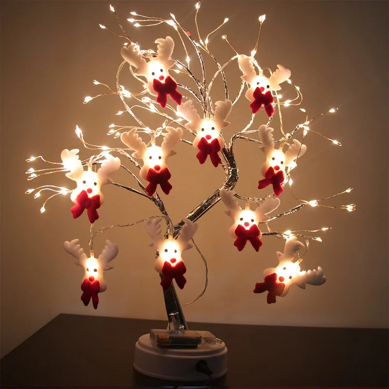 Boneco de neve natal led guirlanda luz da corda feliz natal decorações para casa 2024 cristmas árvore ornamento natal navidad presentes